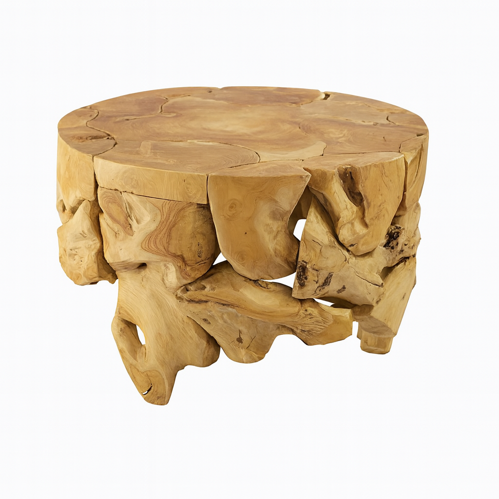 PRE ORDER FOR NOV 2025 - Natural Round Teak Root Coffee Table