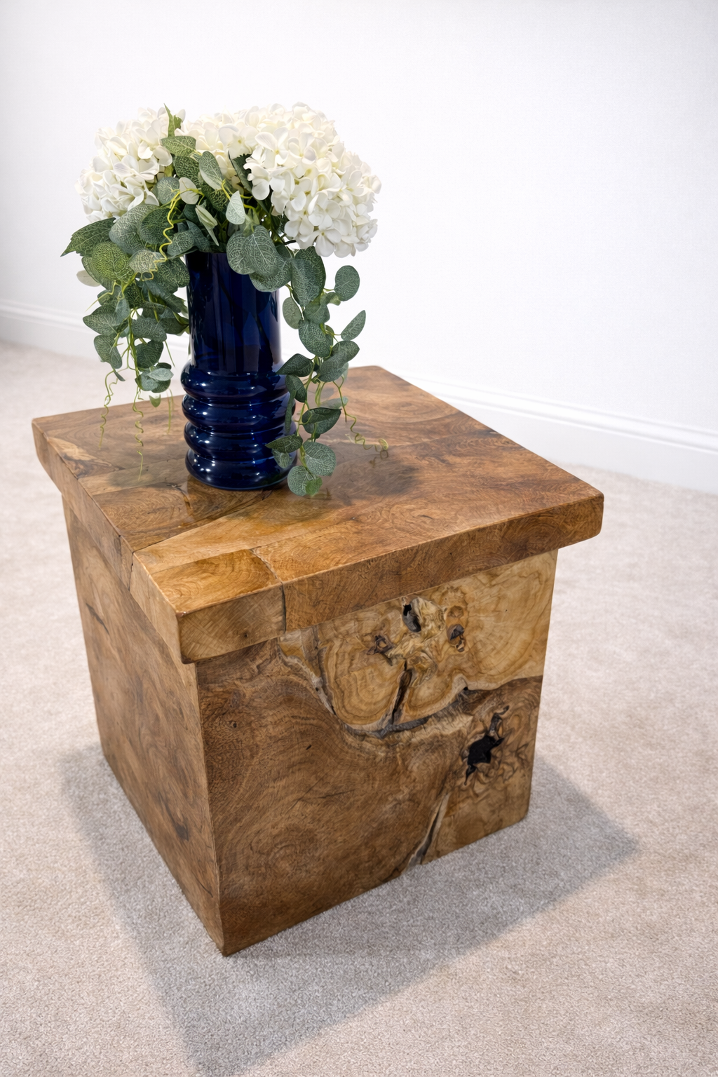 Table Root Cube Box Side Table - Natural Wash - Unit 27