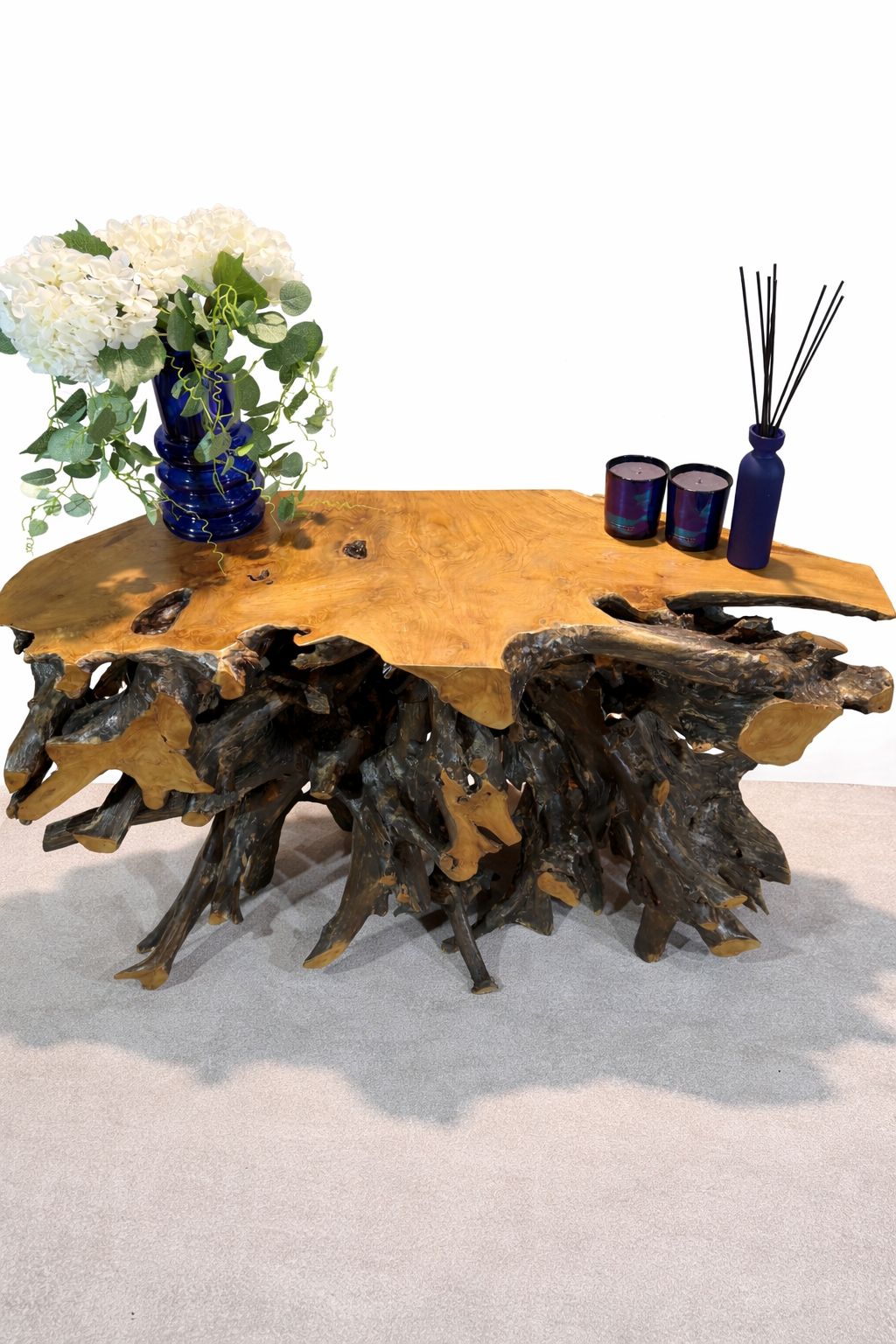 Edge Teak Root Console Table - Black Wash - Unit 13