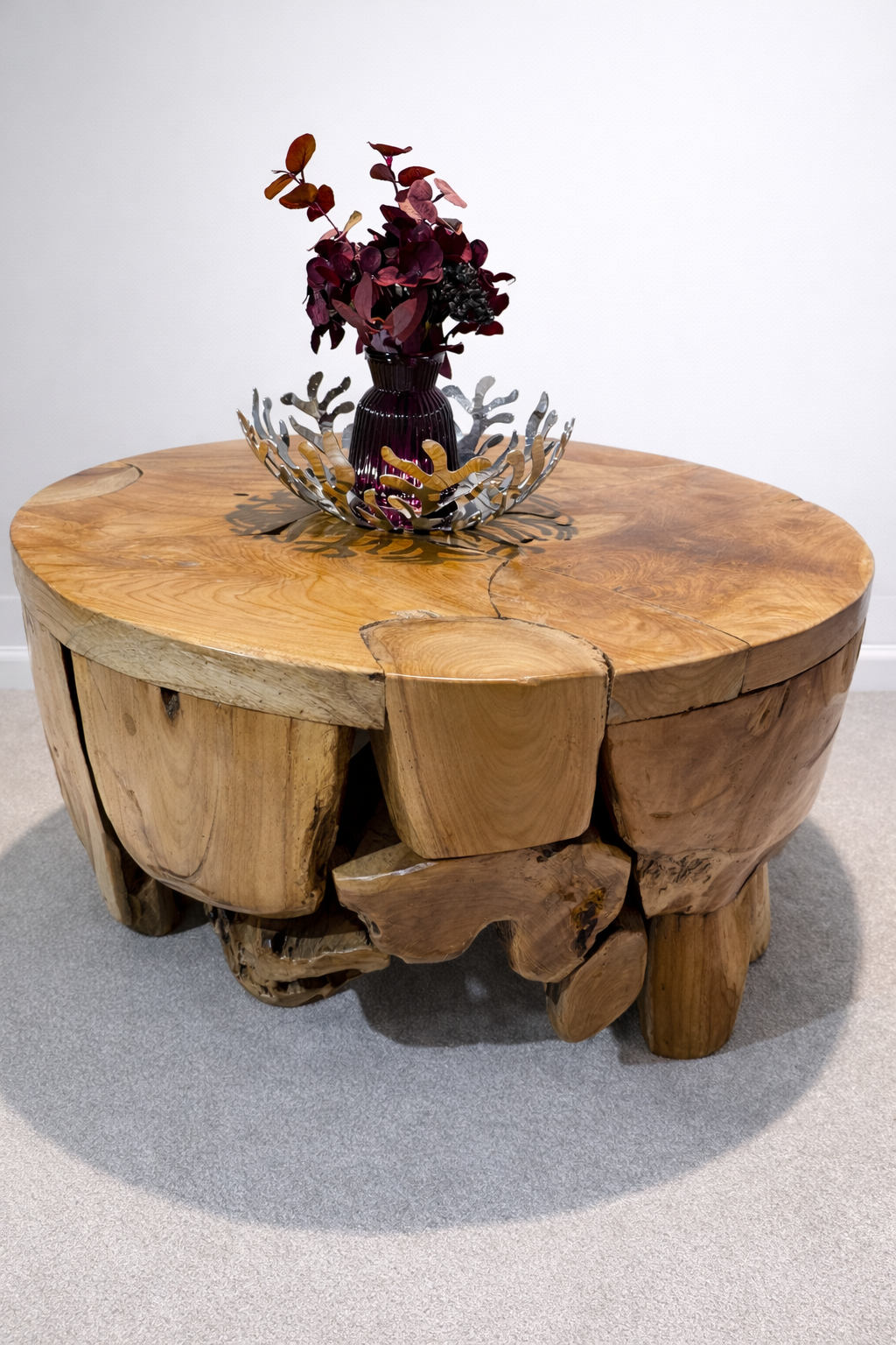 Natural Round Teak Root Coffee Table - Unit 22