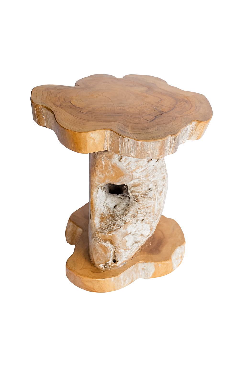 PRE ORDER FOR NOV 2025 - Natural Rustic Teak Root Side Table