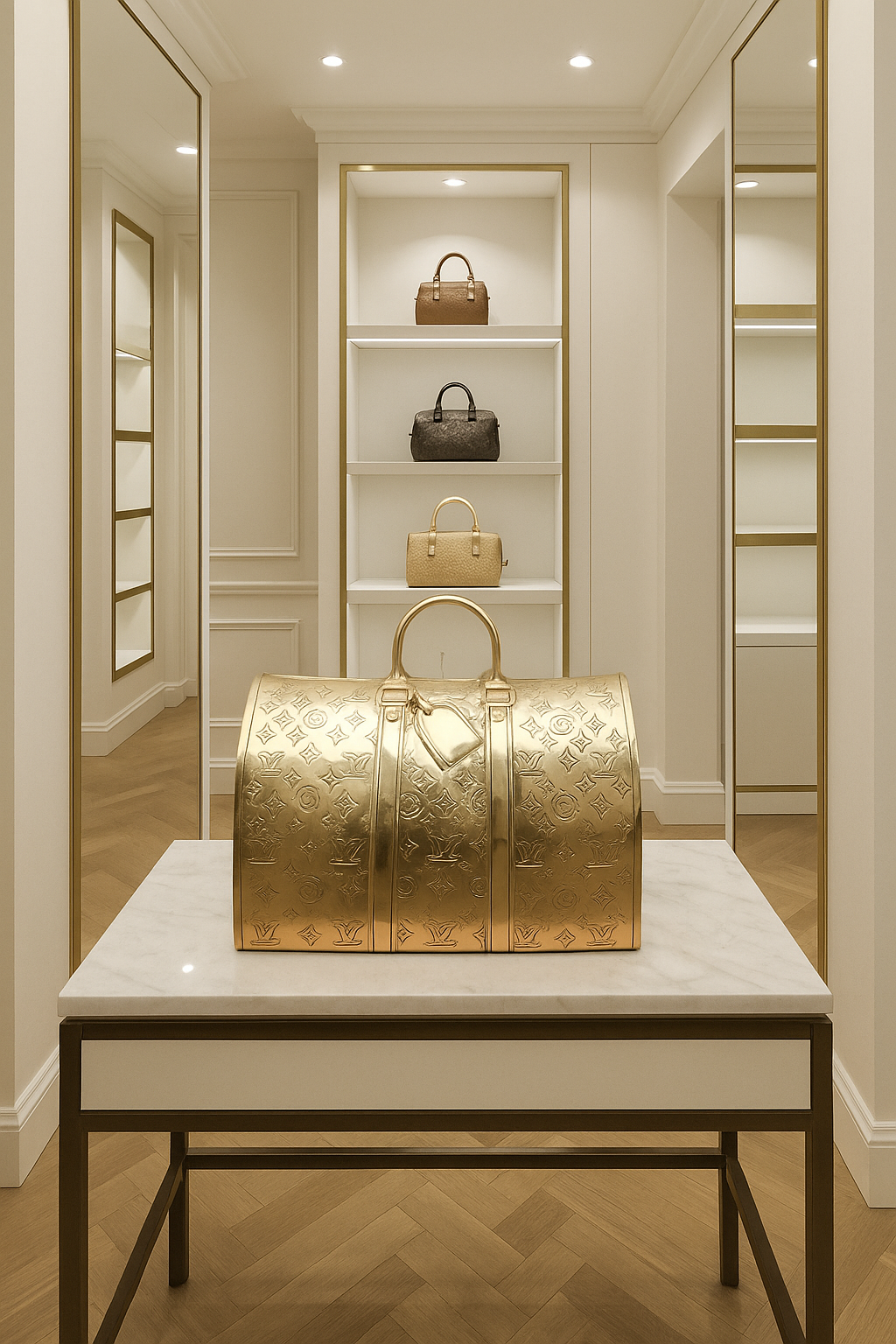 PRE ORDER FOR NOV 2025 - Patinated Bronze Keepall Bag – Showpiece Hommage