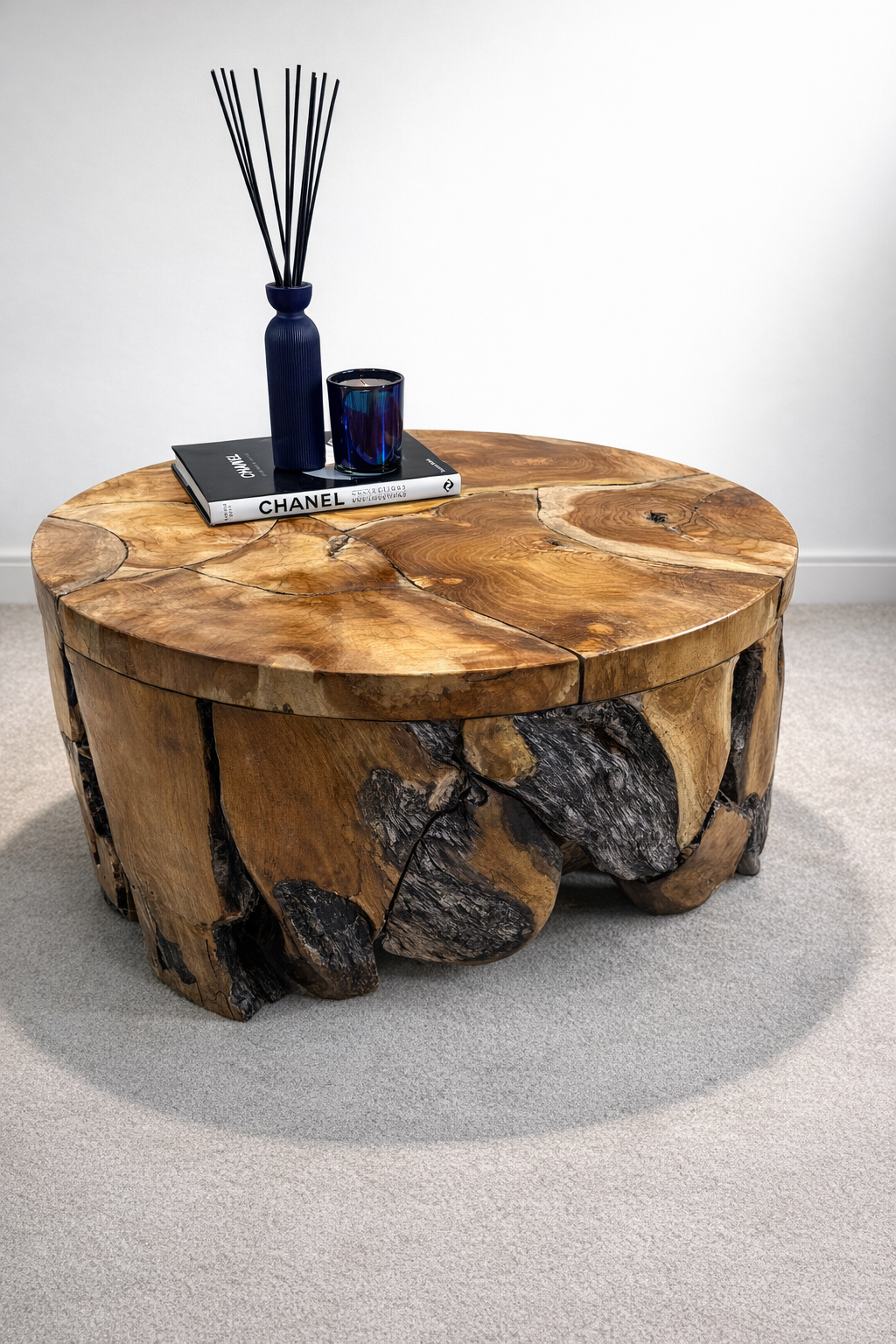Black Wash Teak Root Coffee Table - Unit 21