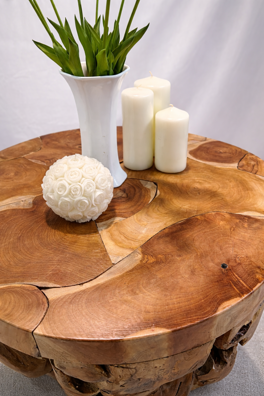 Natural Round Teak Root Coffee Table - Unit 19