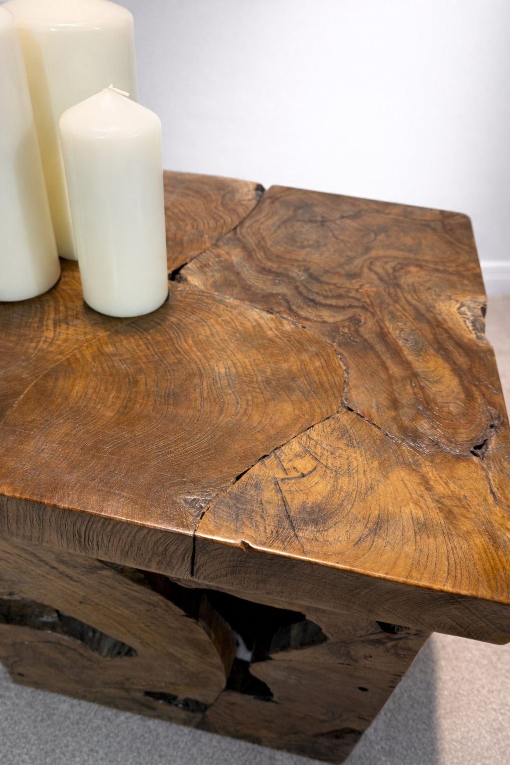 Table Root Cube Box Side Table - Black Wash - Unit 26