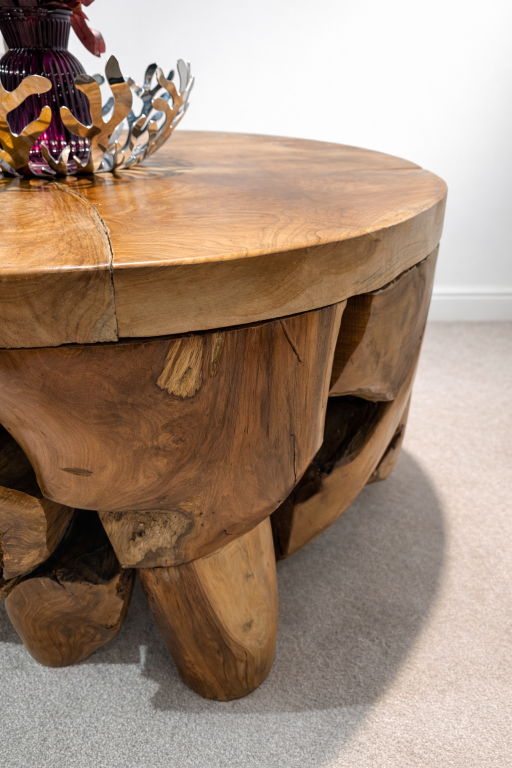 Natural Round Teak Root Coffee Table - Unit 22