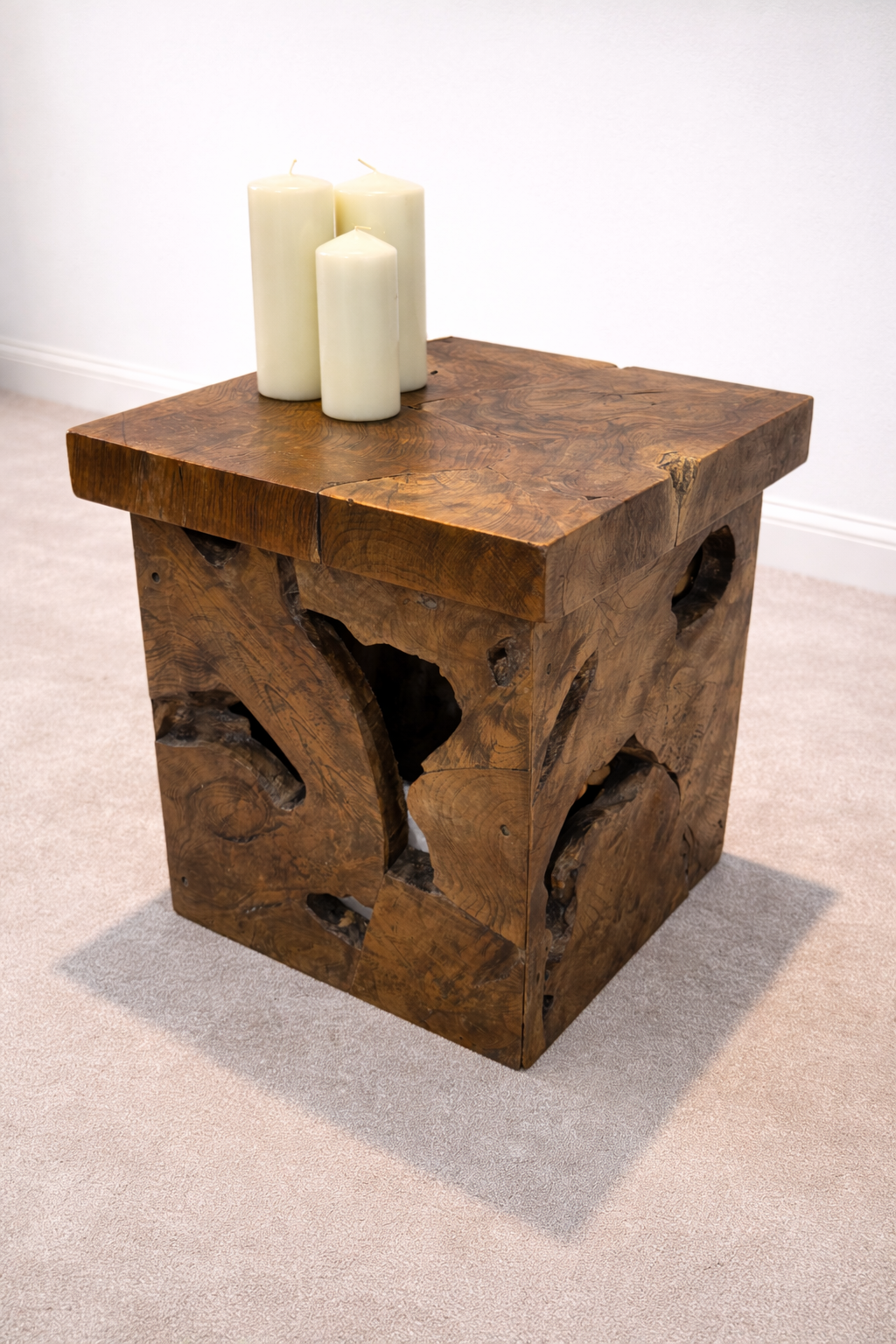 Table Root Cube Box Side Table - Black Wash - Unit 26