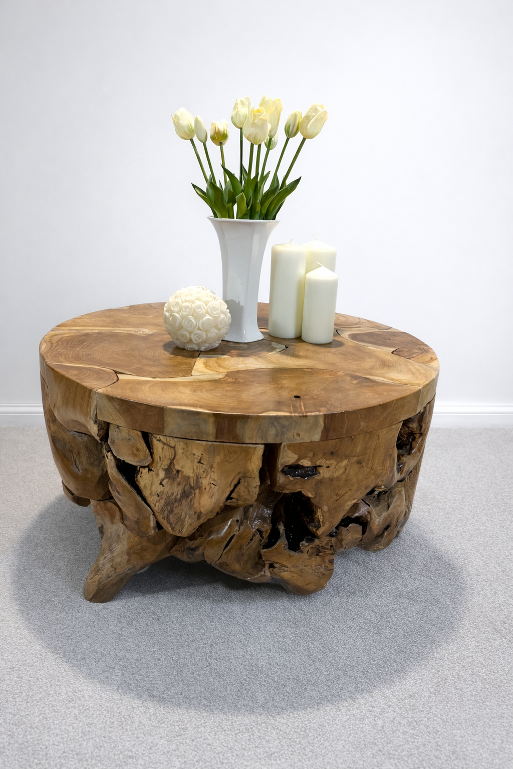 Natural Round Teak Root Coffee Table - Unit 19