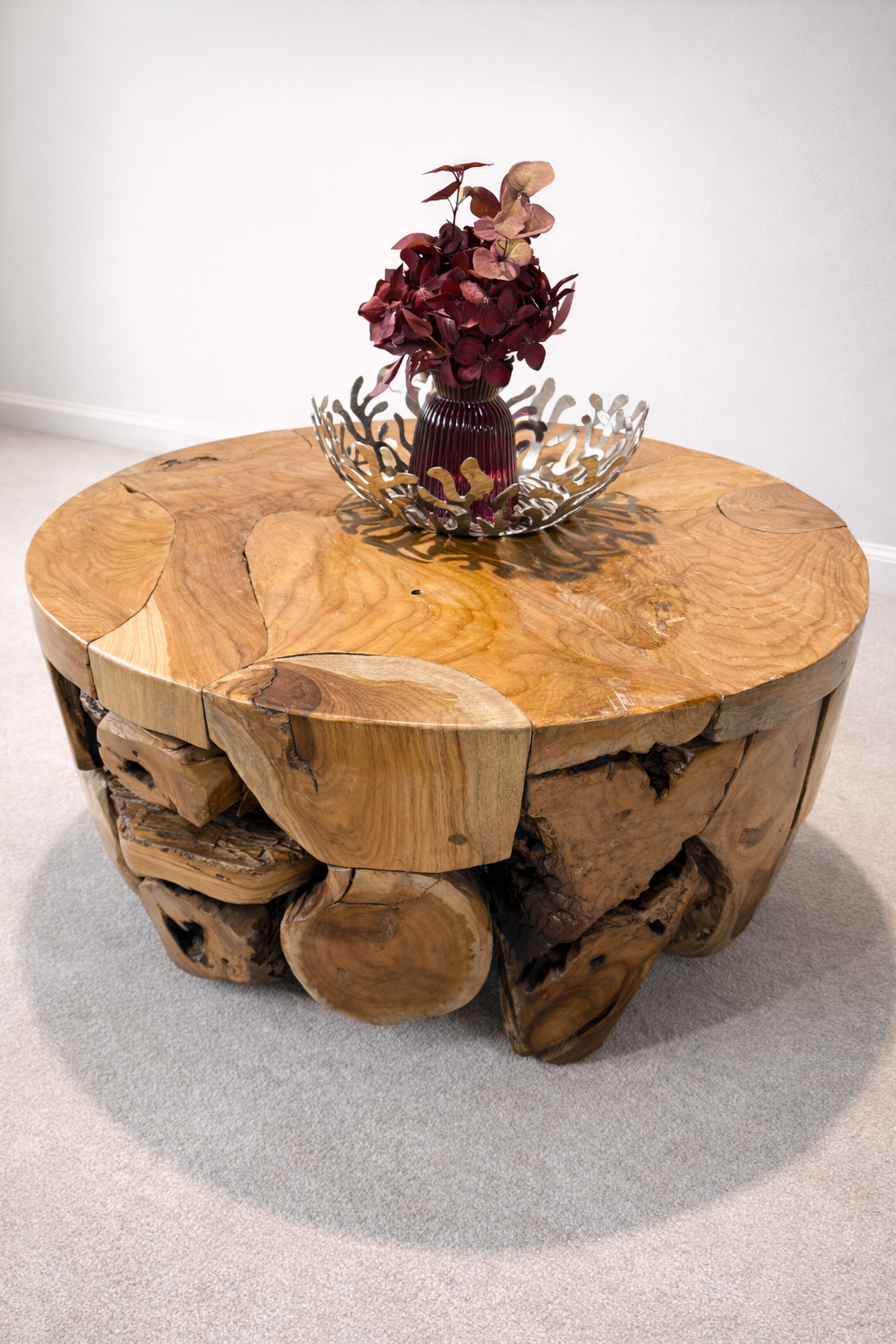 Natural Round Teak Root Coffee Table - Unit 22