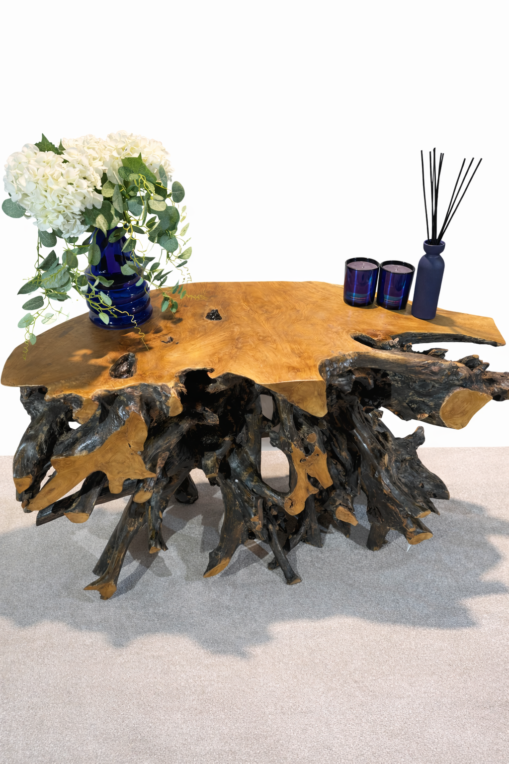 Edge Teak Root Console Table - Black Wash - Unit 13