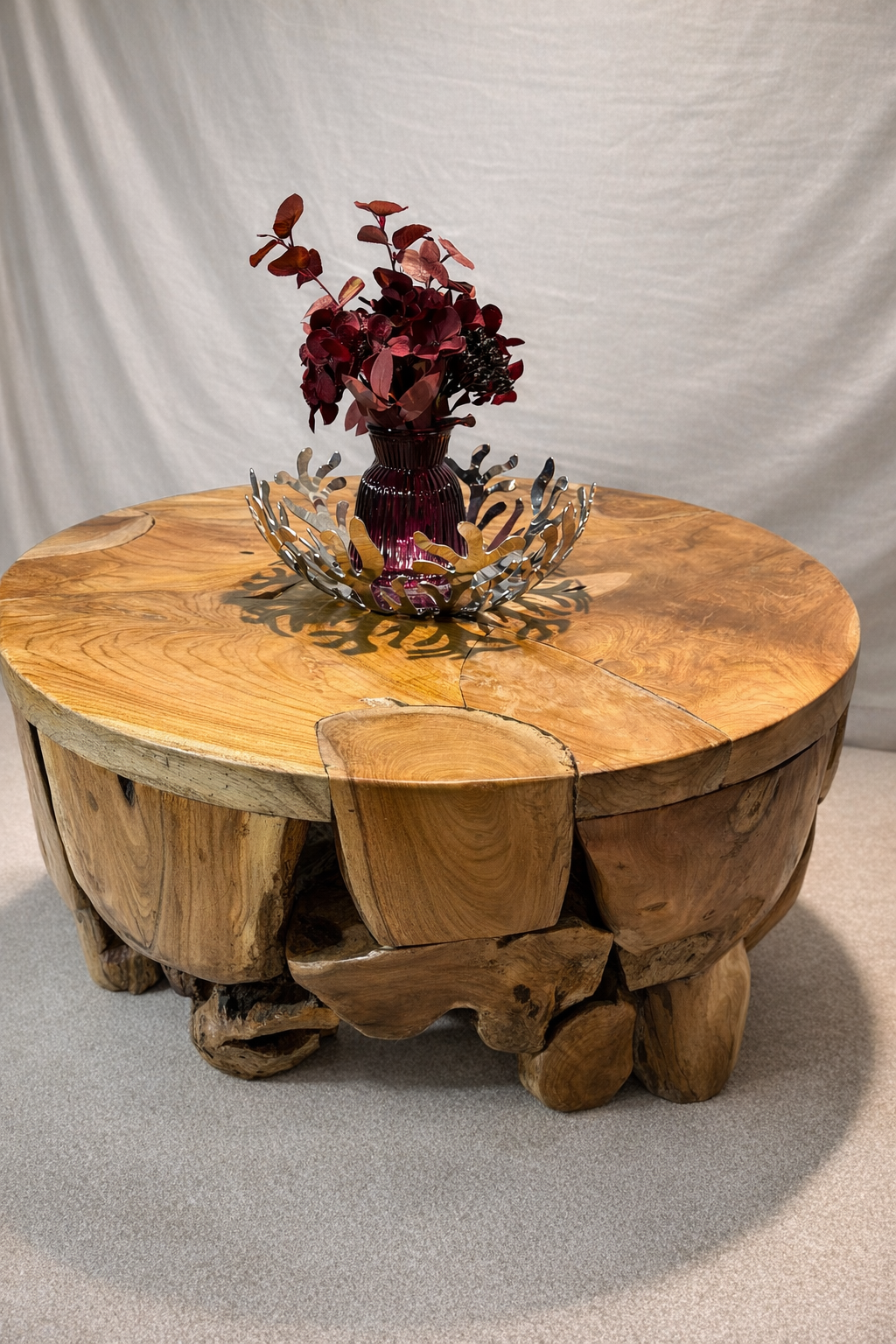 Natural Round Teak Root Coffee Table - Unit 22