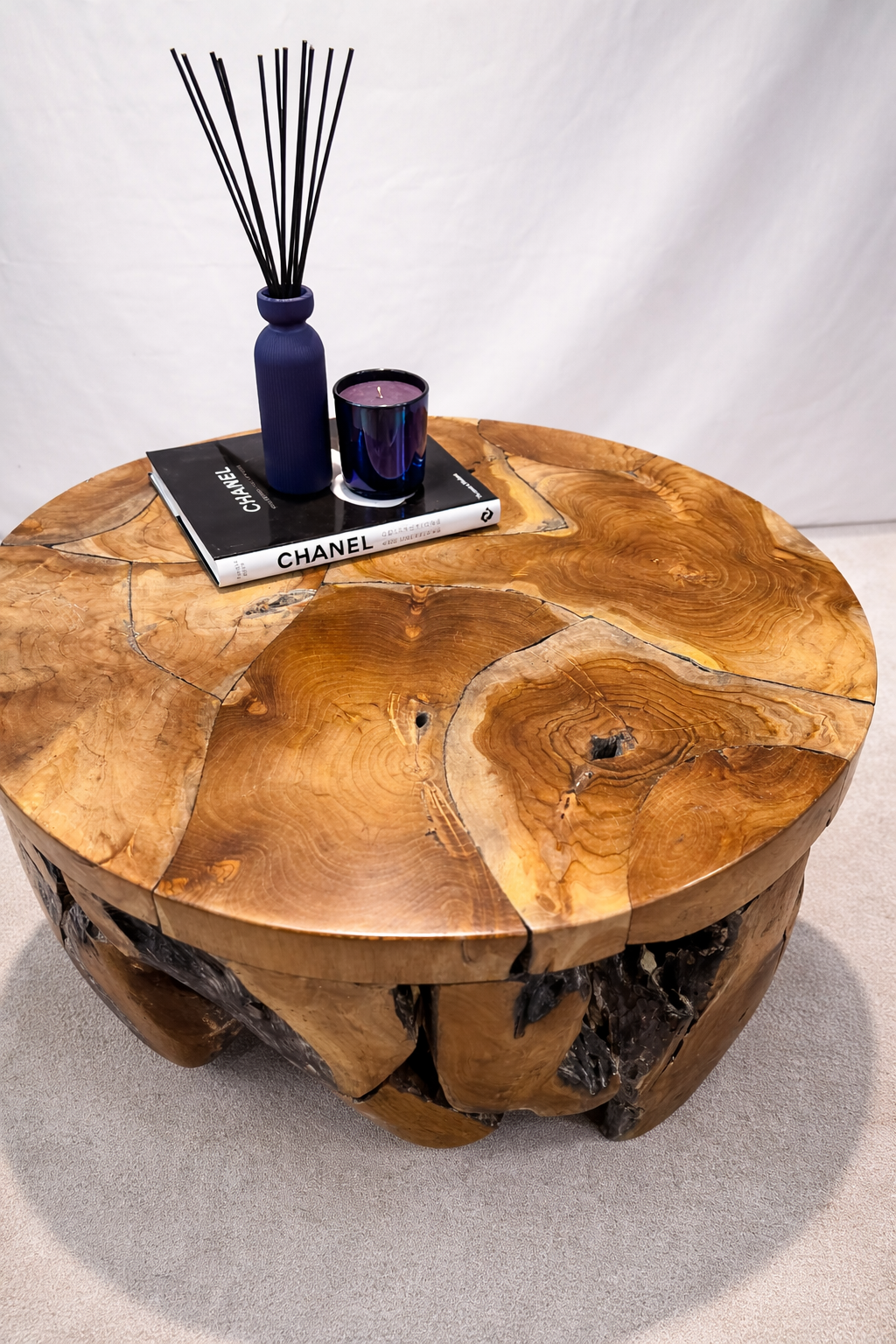 Black Wash Teak Root Coffee Table - Unit 21