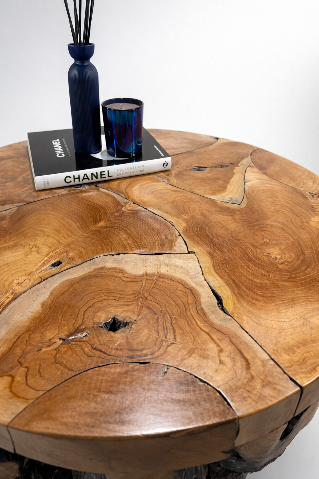 Black Wash Teak Root Coffee Table - Unit 21