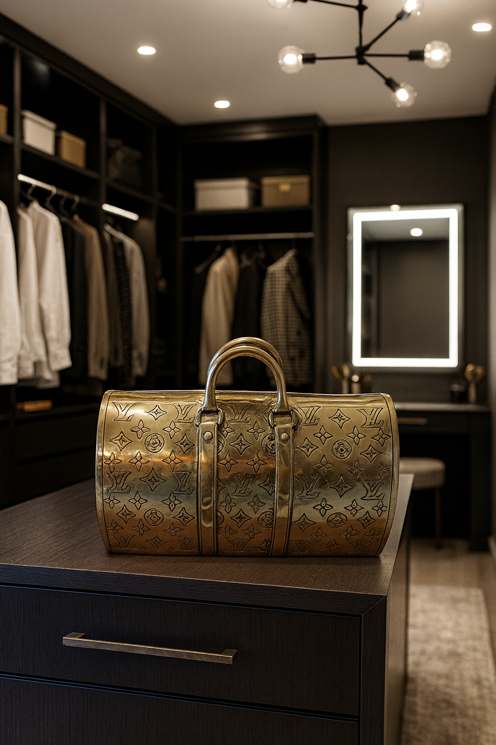 PRE ORDER FOR NOV 2025 - Patinated Bronze Keepall Bag – Showpiece Hommage