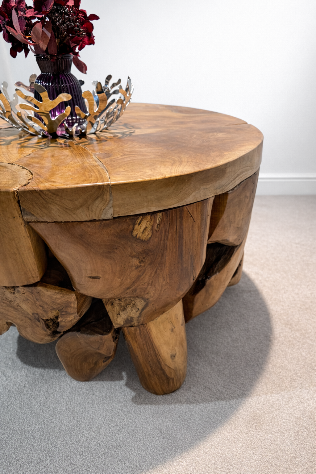 Natural Round Teak Root Coffee Table - Unit 22