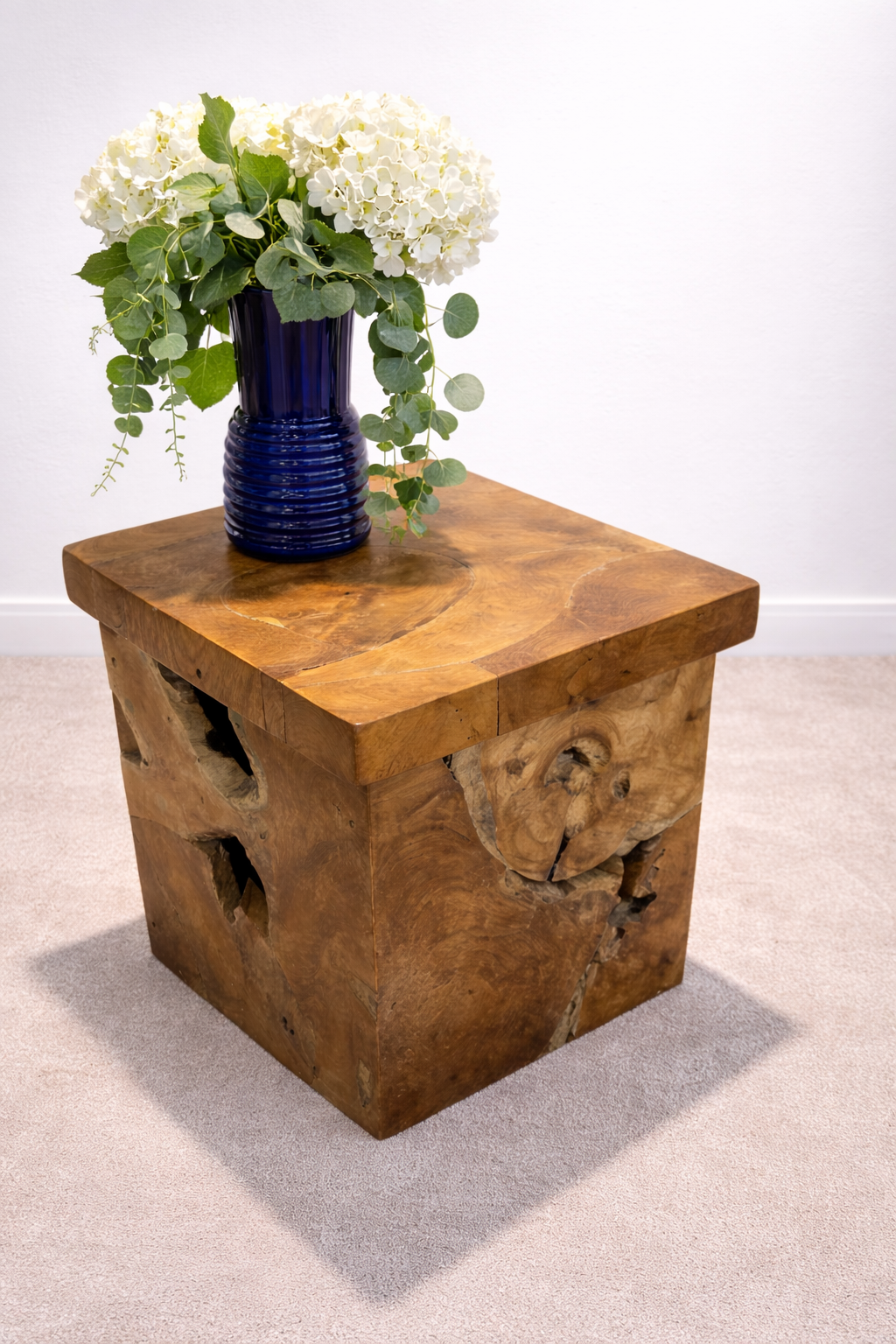 Table Root Cube Box Side Table - Natural Wash - Unit 27