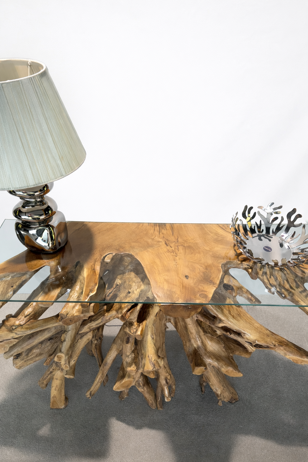 Edge Teak Root Console Table - Natural - Unit 1