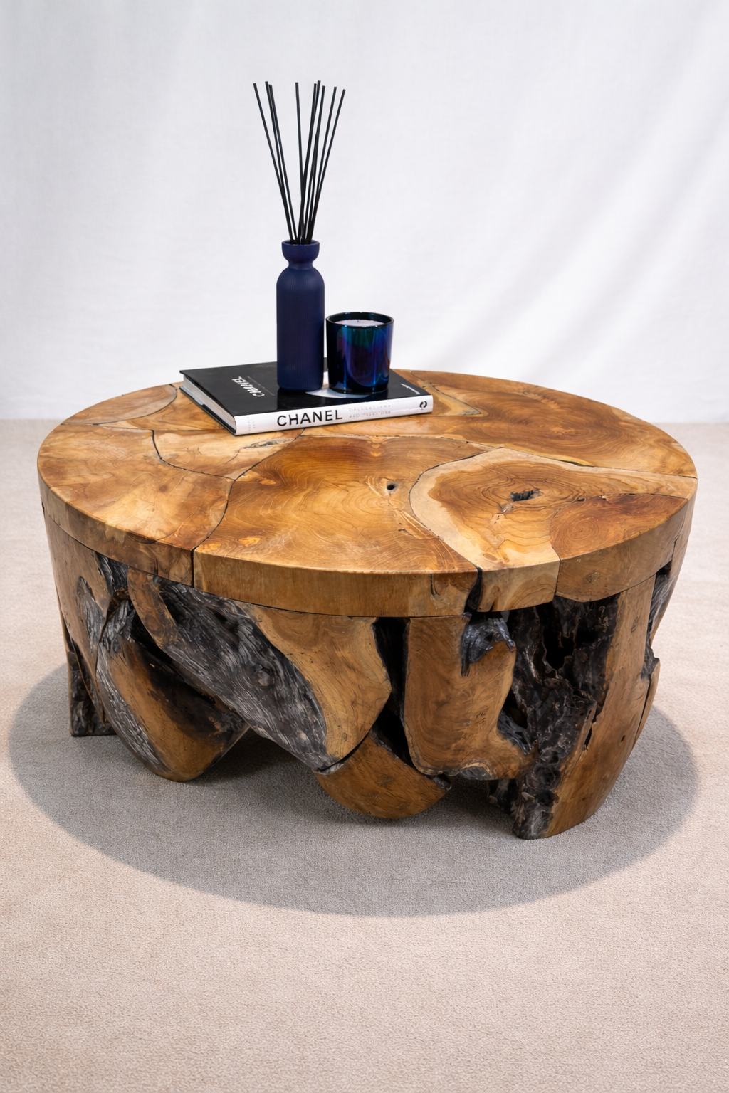 Black Wash Teak Root Coffee Table - Unit 21