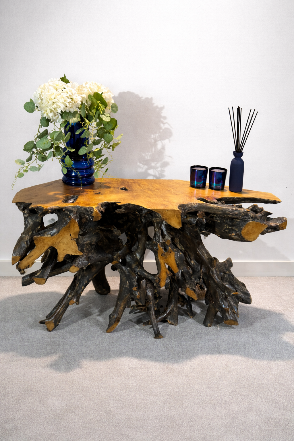 Edge Teak Root Console Table - Black Wash - Unit 13