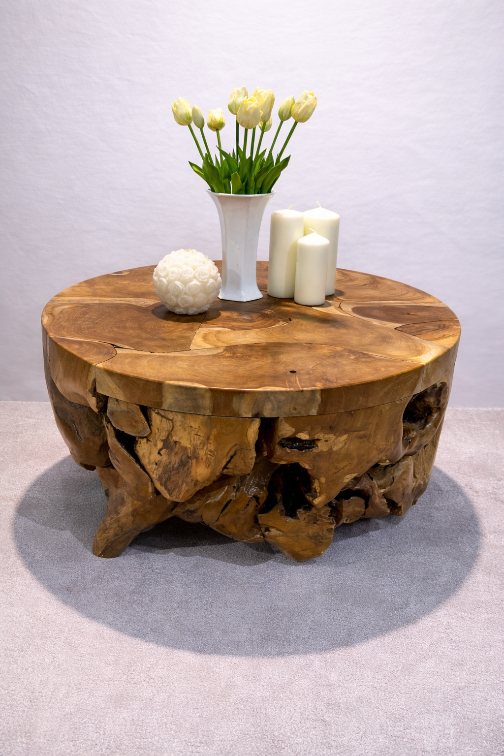 Natural Round Teak Root Coffee Table - Unit 19