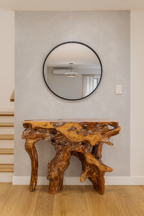 PRE ORDER FOR NOV 2025 - Edge Teak Root Console Table - Brown Natural