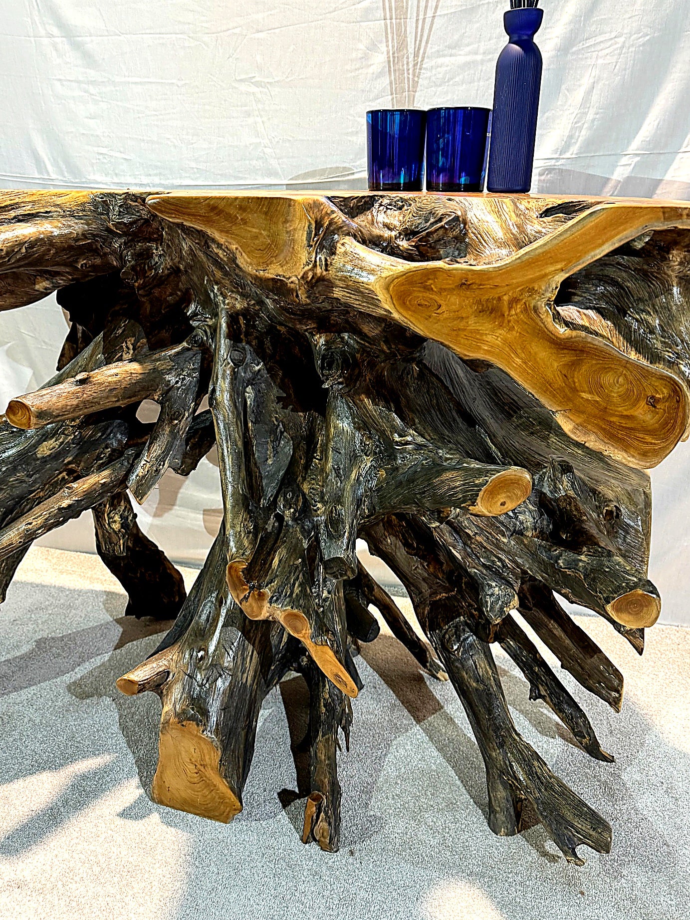 Edge Teak Root Console Table - Black Wash - Unit 15