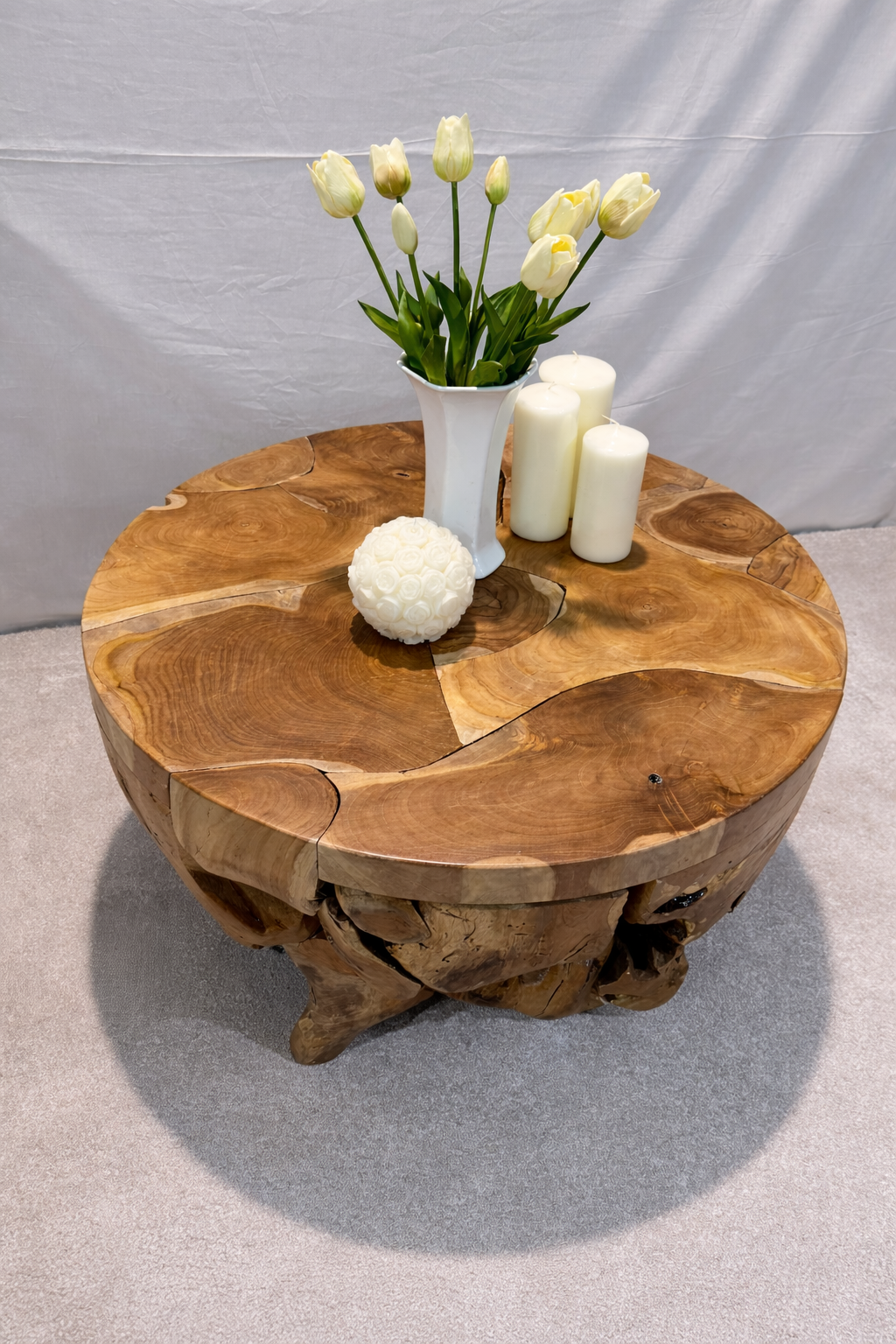 Natural Round Teak Root Coffee Table - Unit 19