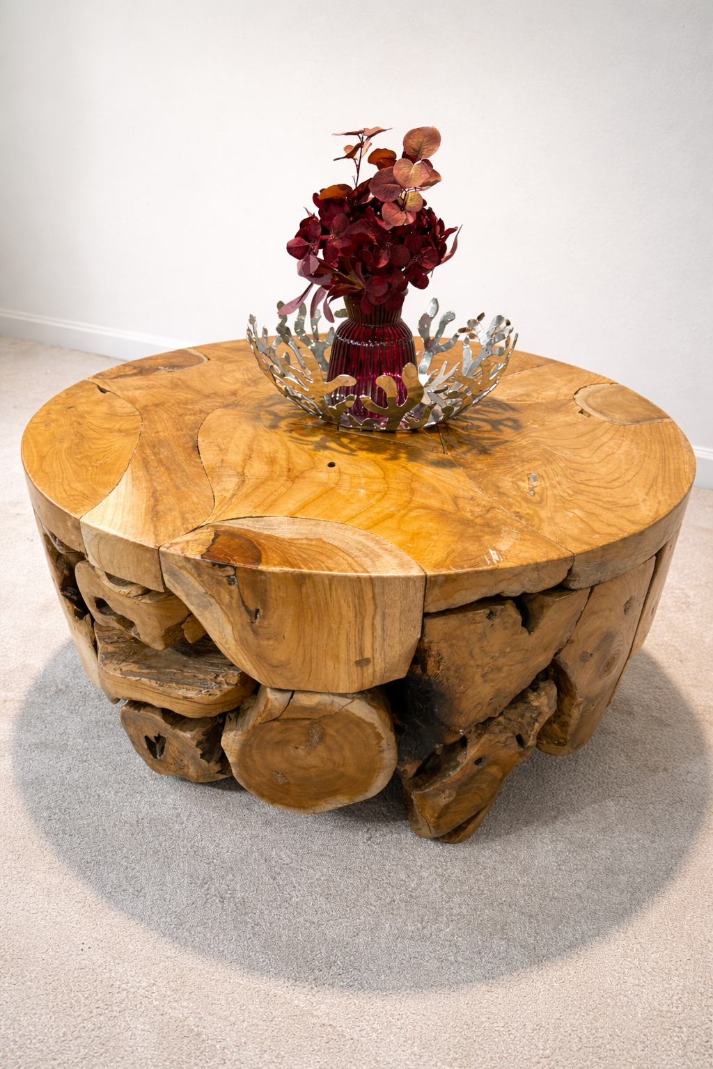 Natural Round Teak Root Coffee Table - Unit 22