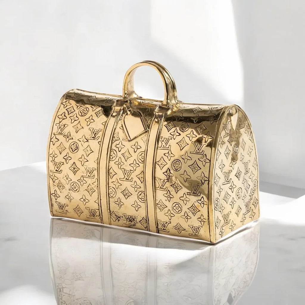 Patinated Bronze LV Style Keepall Bag – Showpiece Hommage