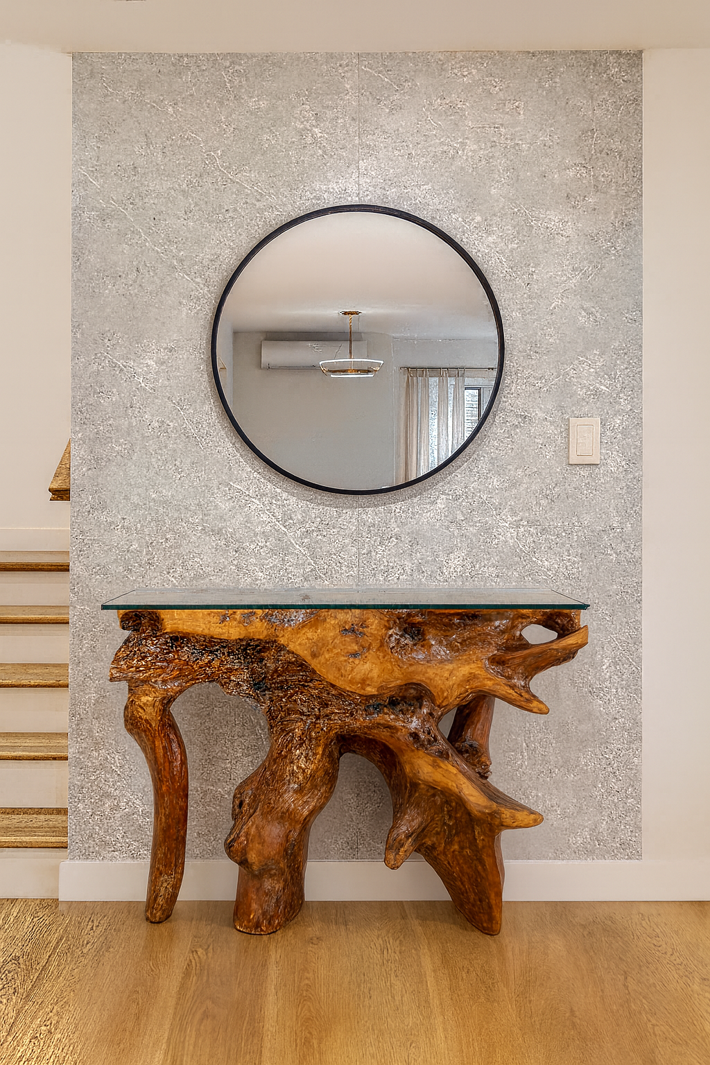 PRE ORDER FOR NOV 2025 - Edge Teak Root Console Table - Natural
